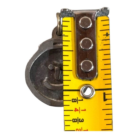 Vintage Jorge Jensen Denmark Handmade Danish Pewter Smiley Face Pendant Charm - Picture 4 of 5